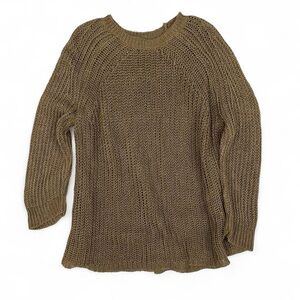 J Crew Brown linen knit sweater